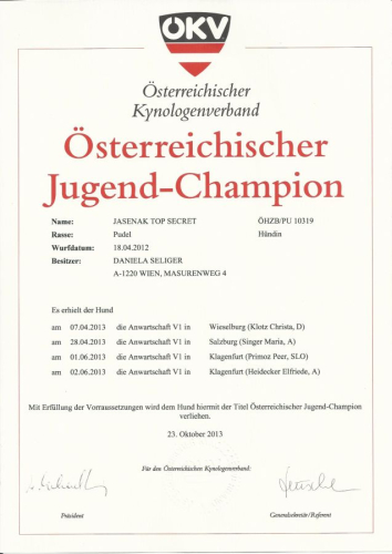 Jugendchampion Oesterreich